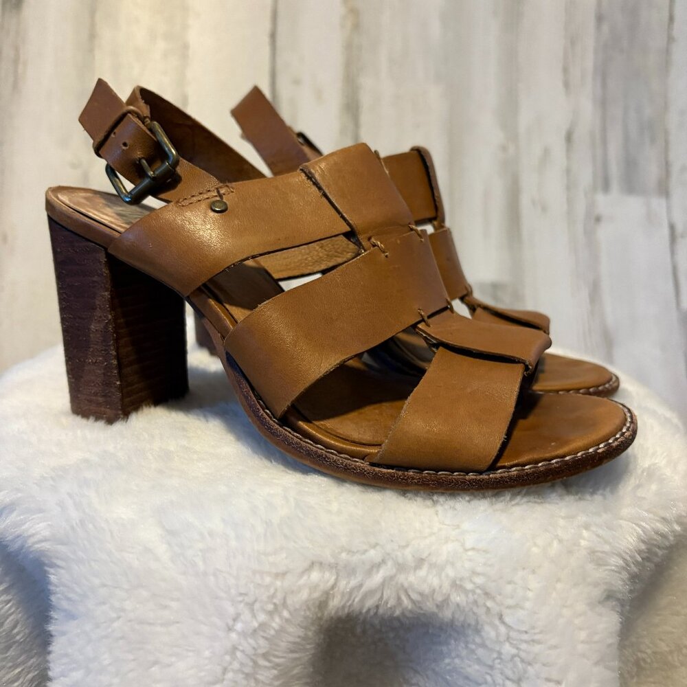 Madewell Women's Size 7 Sandals Leather Heels Desert Camel